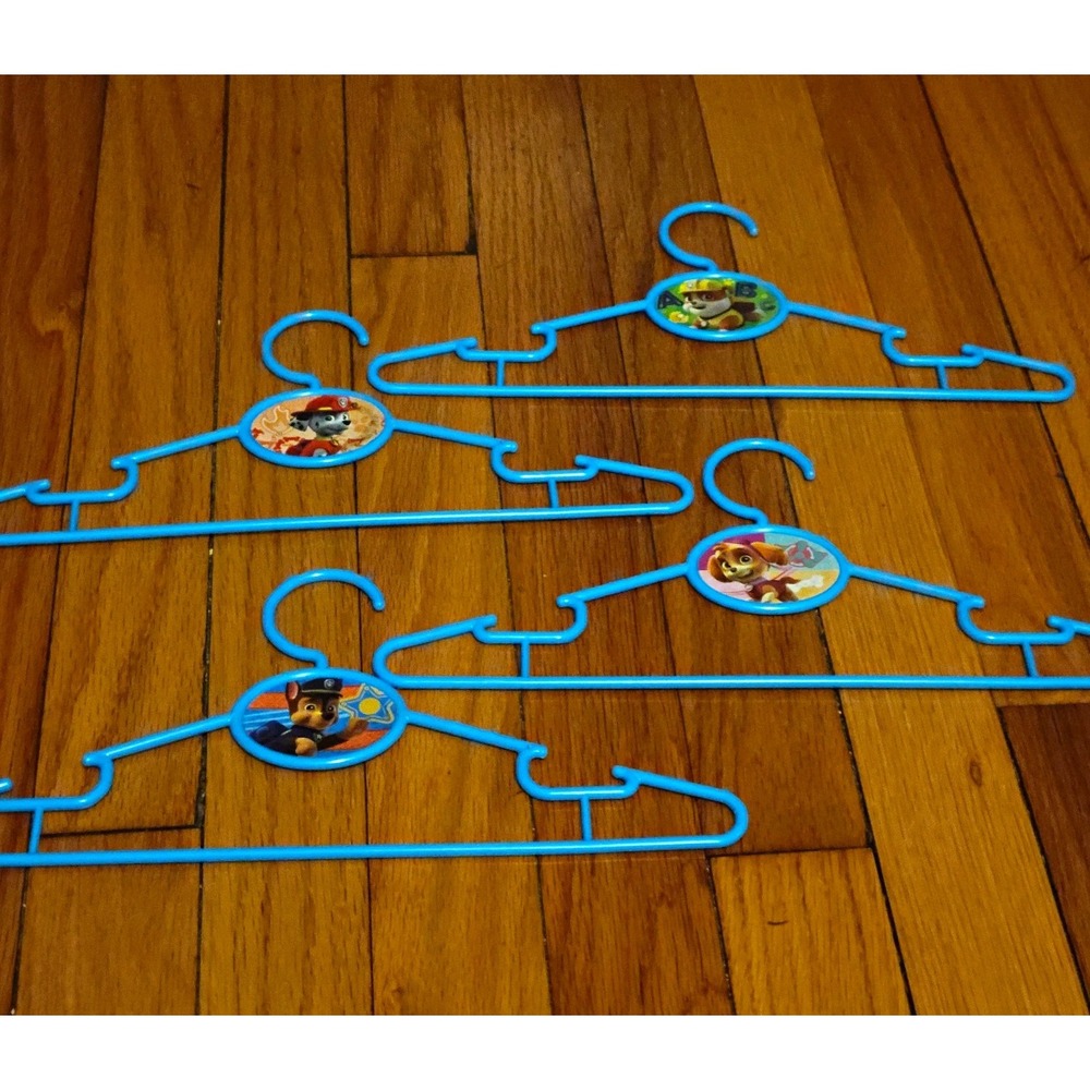 Paw Patrol Kids Blue Plastic Notched Clothes Hangers 21 Piece Set 12 in